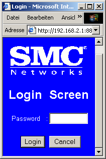 Login Screen